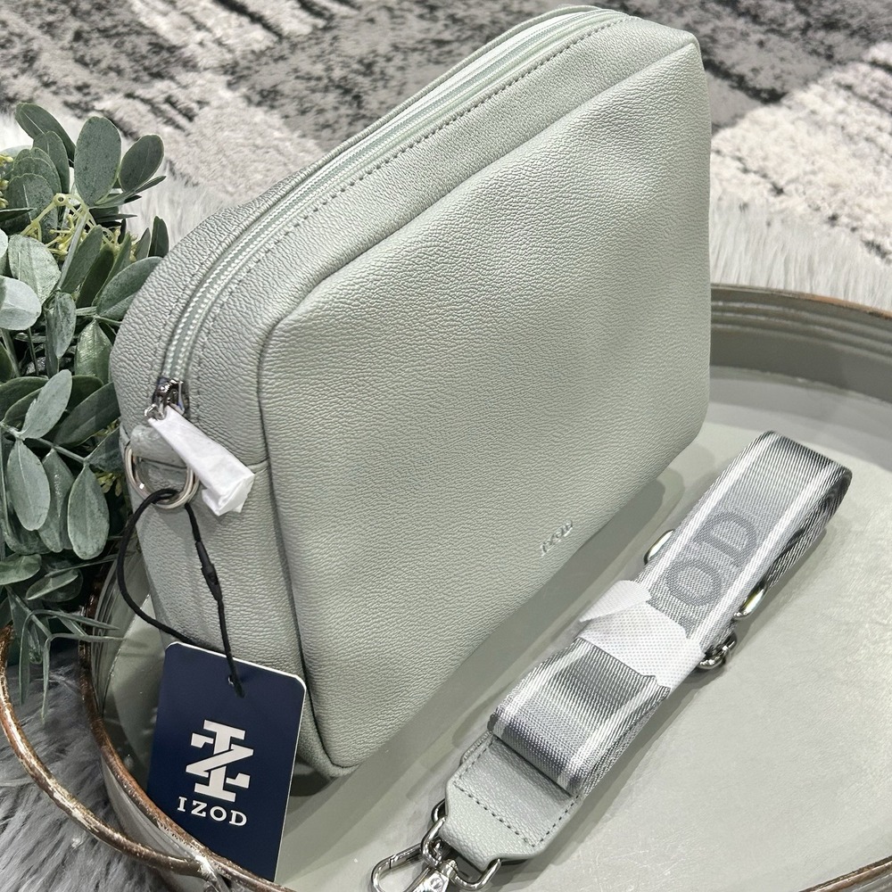 Izod Crossbody Bag NWT Sage Green Appx 10x7x3 Adjustable Strap